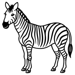 Zebra  line art vector
