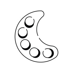 Color Palette glyph icon with white background vector stock illustration