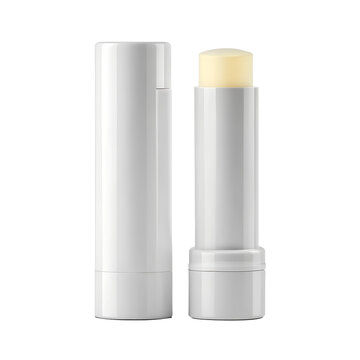 Blank Lip Balm Tube Isolated on Transparent Background