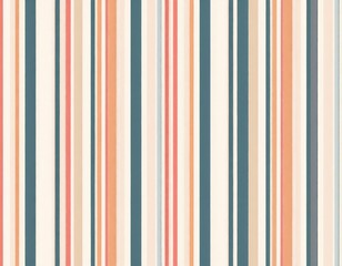 Retro Vertical Stripes in Coral Teal and Beige Textured Abstract Background