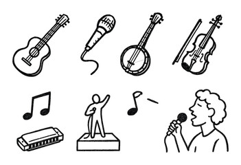 Obraz premium Musical Instrument Icons