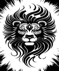 lion head vector