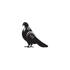 **"Elegant Nicobar Pigeon Vector Silhouette: Exotic Bird Design Featuring Long Hackles, Compact Body, and Grounded Stance in Clean, Minimalist Style for Crafts and Digital Art Projects"**
