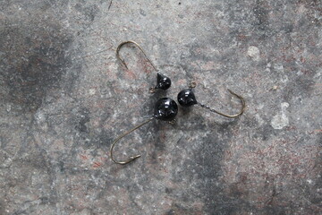 Powder coated lead jig heads for fishing