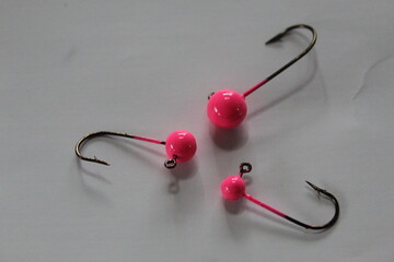 Powder coated lead jig heads for fishing