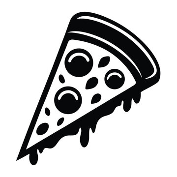 recommend clip art: pizza slice icon silhouette vector illustration
