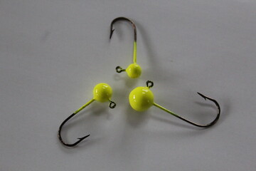 Powder coated lead jig heads for fishing