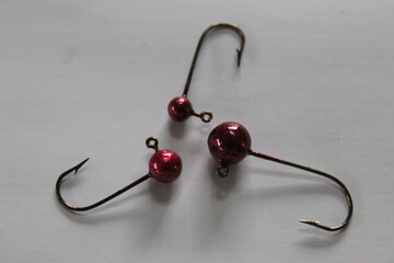 Powder coated lead jig heads for fishing