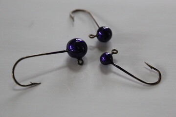Powder coated lead jig heads for fishing