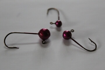 Powder coated lead jig heads for fishing