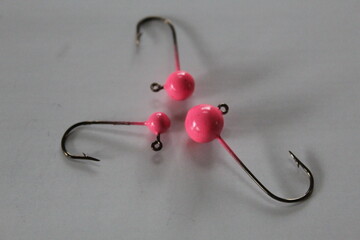 Powder coated lead jig heads for fishing