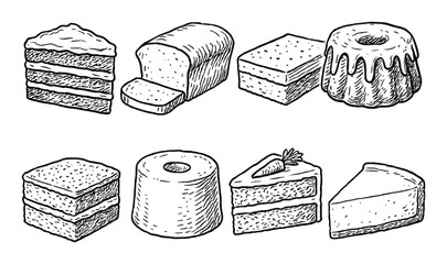 Hand-Drawn Cake Icons