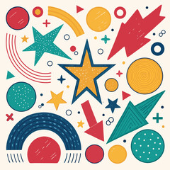 Fototapeta premium seamless pattern with stars vector