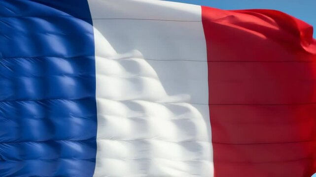 Vid&eacute;o du drapeau fran&ccedil;ais flottant au vent

