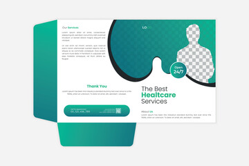 Modern Abstract Professional creative Luxury custom medical file folder design | file folder design 