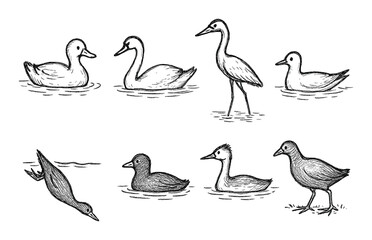 Waterfowl Icon Set