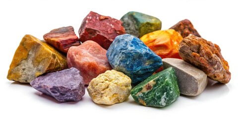 Colorful Rocks Closeup, Rough Texture, High Depth of Field, Gemstones, Mineral Photography
