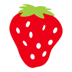Strawberry vector art illustration isolated on a white background. 