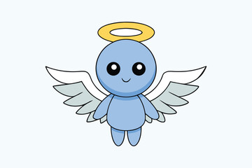 Cute Angel Vector art with White Background 