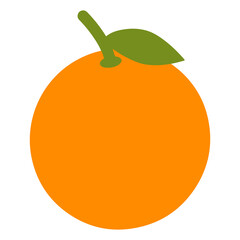 Orange vector art illustration isolated on a white background. 