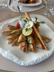 grilled fish with vegetables