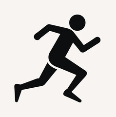 walk and run silhouette vector