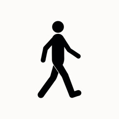 walk and run silhouette vector