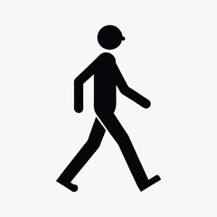 walk and run silhouette vector