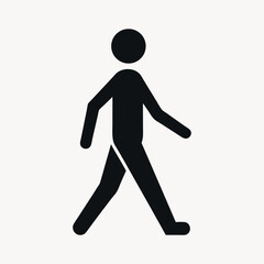 walk and run silhouette vector