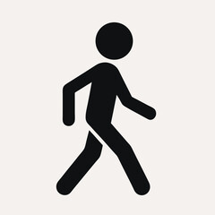 walk and run silhouette vector