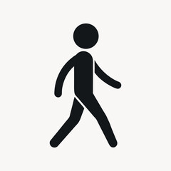 walk and run silhouette vector