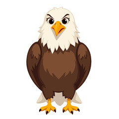 Fototapeta premium an eagle with a ferocious expression on a transparent background