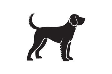 A clean, simple, and stylized silhouette of a dog breed, perfect for logos, website graphics, or other design projects.