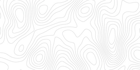 Topographic white and gery wavey contour line style map white background.
