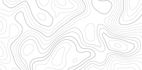 Abstract modern topography wavy contour map line and vintace tarrain patch texture grid line wallpaper map white background.
