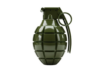 Fototapeta premium Isolated Green Hand Grenade with Safety Pin