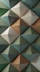Geometric 3d wall panel in earthy tones abstract background for digital projects