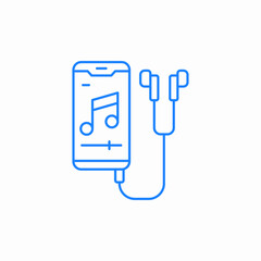 headphones music note icon sign vector
