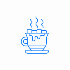 hot chocolate mug icon sign vector