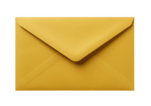 Isolated Yellow Envelope for Mailing