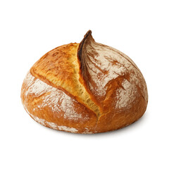 Freshly baked artisan bread loaf with golden crust and rustic appearance