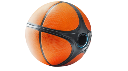 Adjustable smart basketball with internal tracker Transparent background, PNG file