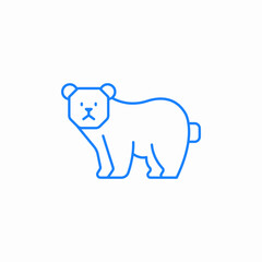 simple polar bear animal icon sign vector