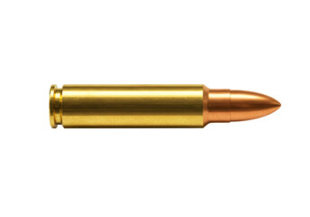 Isolated Bullet for Weapon with Metallic Colors