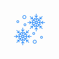 snowflake snow fall icon sign vector