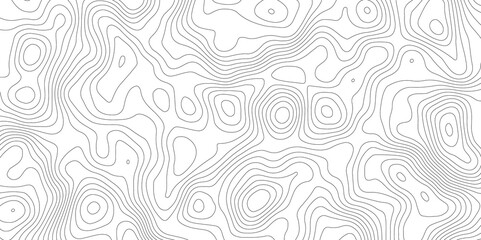 Topographic map background geographic line map with elevation assignments. Modern design with White background with topographic wavy pattern design.paper texture Imitation of a geographical map shades
