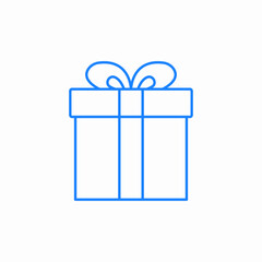 wrapped present ribbon icon sign vector