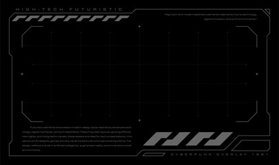 Futuristic frame streaming vector illustration. Live stream interface overlay frames for gamer broadcast.