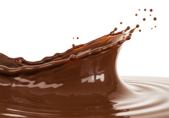 Isolated Chocolate Splash Crown Shaped