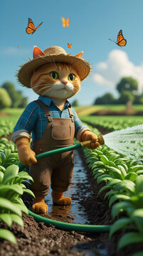 cat in a garden